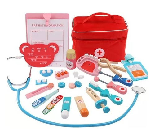 Kit Juguete Doctor Niños Niñas Juguete Simulación De Madera