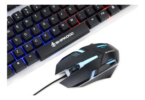 Kit Teclado Gamer Con Mouse Rgb Blanco/negro D280 Teclado Negro