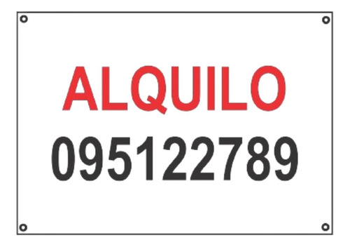 Cartel Se Vende Se Alquila  60 X 120 Con Ojales