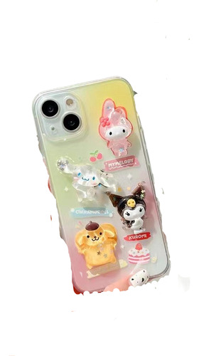 Funda De Teléfono Sanrio Glitter De Cristal 3d Para iPhone 1