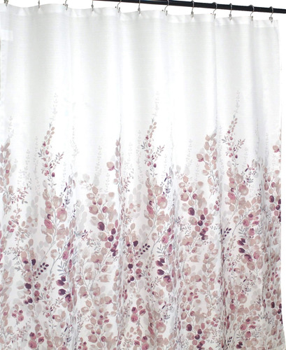 Cortina Ducha Floral Tela Decorativa Sally Textiles: Flores