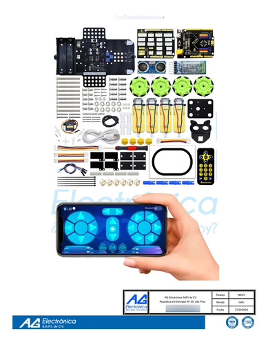 Kit De Robot Coche Inteligente Mecanum Para Arduino