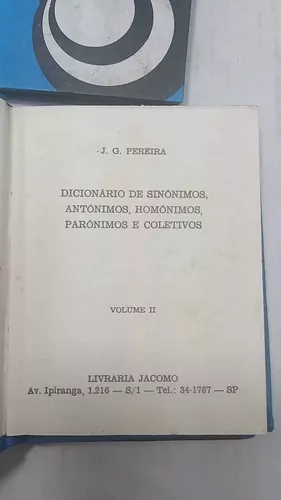 LIVRO - dicionário de sinônimos e antônimos - Editora g