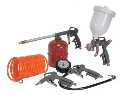 Kit Pistola Compresor Con Accesorio 5 Piezas