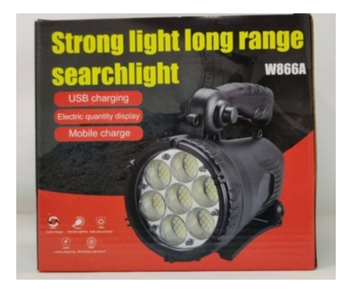 Linterna Led Recargable Reflector De Largo Alcance