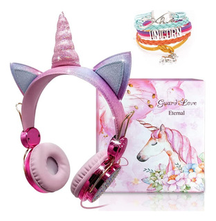 Unicorn Kids Headphones For Girls Children Teens, Wired H...