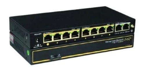 Switch Cygnus 8 Poe + 2 Uplink 100mb 120w  Cy-s1008-120-s2