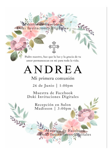 Invitación En Video De Primera Comunión Flores