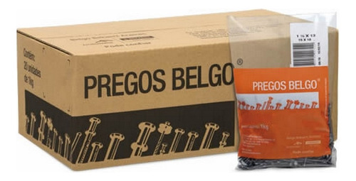 Prego 15x15 Com Cabeça Cx 20kg Em 20 Pacotes De 1kg Belgo