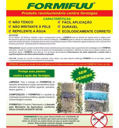 02 Formifuu Pratic Fita Pasta Antiformiga Contra Inseto 10m