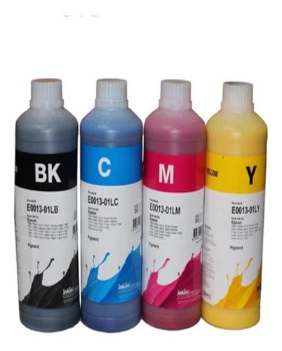 Tinta Compatible Epson Pigmentada 1 Litro Bk - C - Y - M