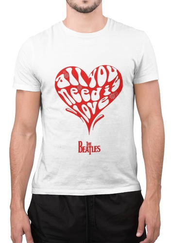 Polera Unisex The Beatles Rock&roll Love Estampado Algodon