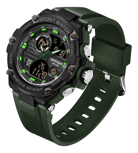 Reloj Digital Con Fecha Led Impermeable Para Hombre Sanda 31