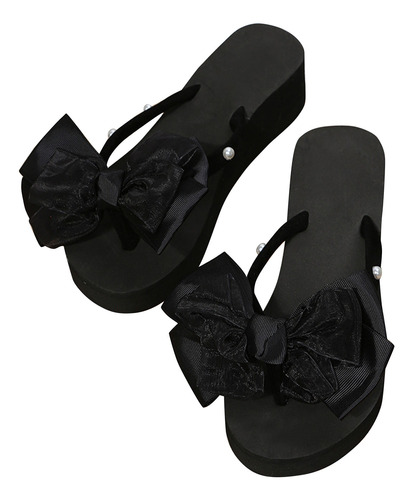 Chanclas Con Plataforma Color Bow Beach De Talla Grande