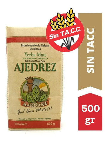 Yerba Mate Ajedrez Antiacida Misiones Pack 10 X 500g