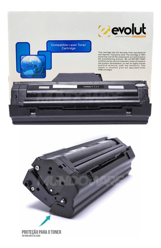 Kit 2x Toner Para Samsung Mltd111s M2070w M2020w Tinta Preto