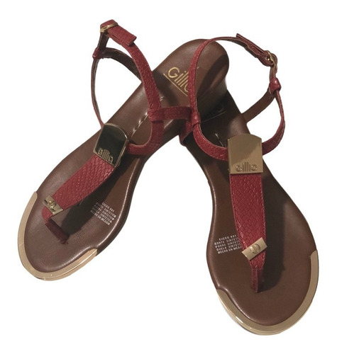Zapatos Para Mujer - Gillio Sandalias Rojo Aspid