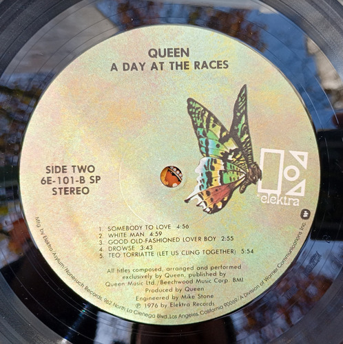 Queen A Day At The Races 1ra Edición 1976 Importado Usa Estándar (Usado)