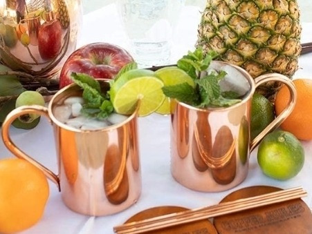 Imagen 3 de 3 de Vaso De Cobre Pack De 2 Unidades Artesanía Chilena