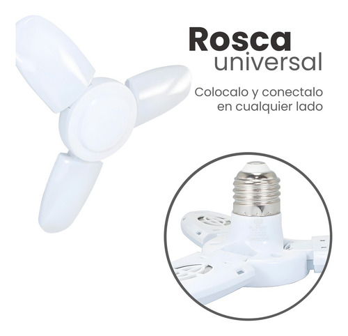 Foco Bombilla Led 18w 4 Hojas, Casa, Hogar, Luz, Lampara Blanco Frío