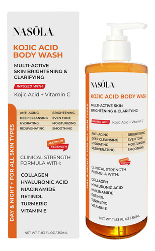 Nasola Gel De Bano De Acido Kojico + Curcuma Vitamina C