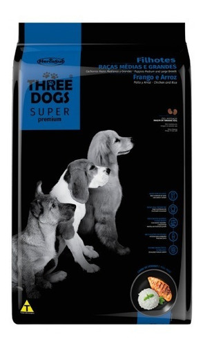 Three Dogs Super Cachorro Medianos Grandes 17kg Con Regalo