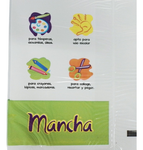 Repuesto Dibujo N°5 Luma Mancha Blanco X 8 Hojas X 10 Unid