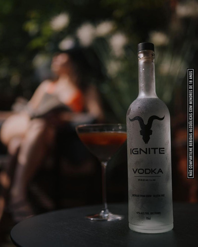 Vodka Premium Ignite Beverage 750ml - 40% Alcool Sem GlĂșten