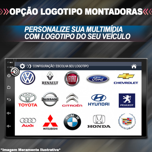 Kit Com Central Multimidia Carplay + Moldura 7 Polegadas