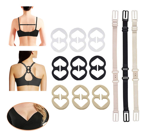 Clips De Sujetador Para Correas Bra Strap Elástico Ajustable