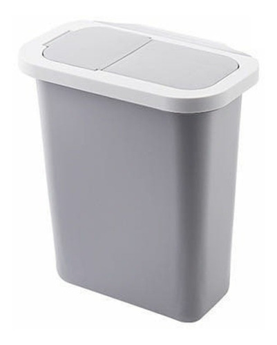 Imagen 4 de 5 de Basurera Cocina Portátil Con Tapa Color Blanca 0 Gris 5 Lt