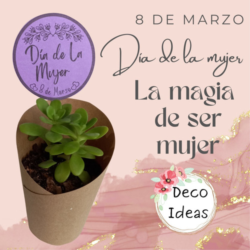 Imagen 7 de 9 de Descarga Pdf(01) Imprimíble Dia De La Mujer 24 Etiquetas B/n