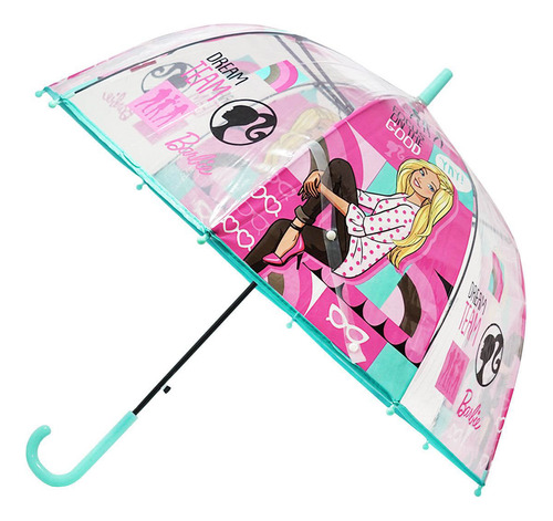 Paraguas Lluvia Infantil Original Antiviento Barbie