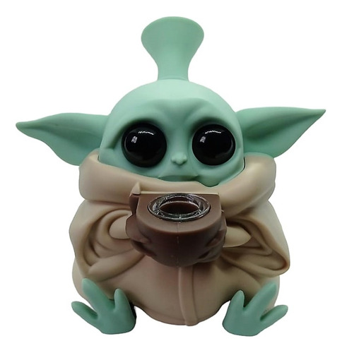 Bong Silicona Bong  Baby Yoda + Grinder Baby Yoda