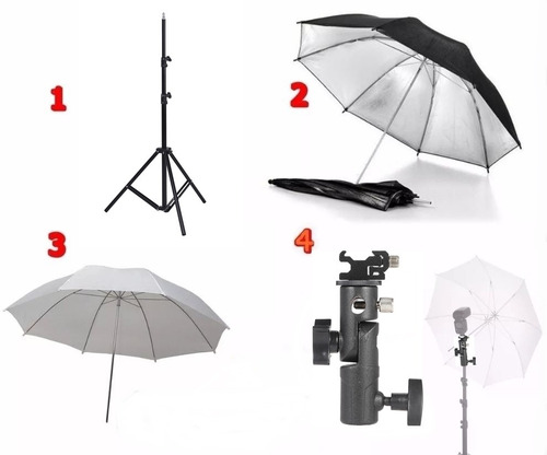 Combo Trípode 1.9m Con Funda + Rótula + 2 Paraguas + 6 Pagos