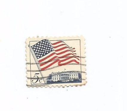 Selos Dos Estados Unidos, Casa Branca/ Bandeira 1963,usado