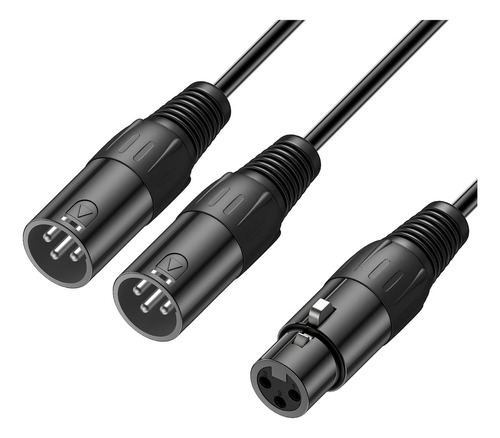 J&d Cable Divisor Xlr, 3 Pines, Carcasa De Pvc, 2 Xlr Macho