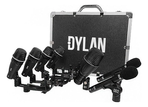 Kit Microfone Bateria Dylan Dd7 Com Case