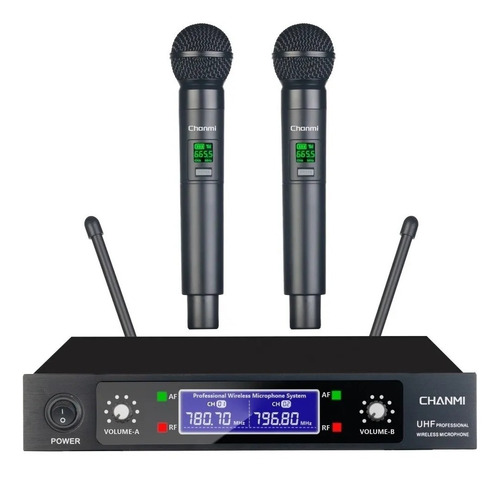 Micrófonos Gc Tk100 Sistema Inalámbrico Doble Mano Audio Uhf