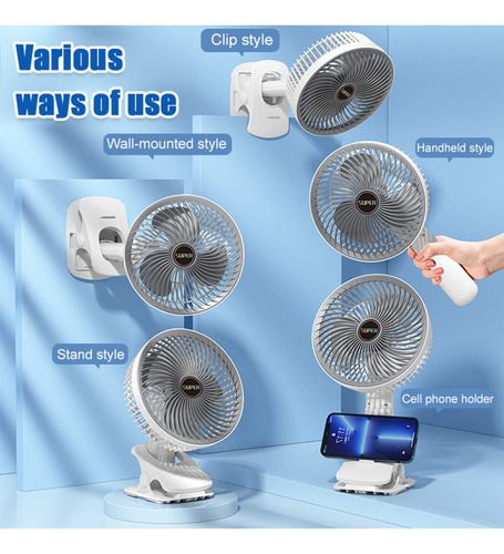 Ventilador Hkl-sz02 Modelo De Carga 800ma [ajustable En Tres