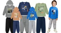 Comprar Kit 5 Conjuntos Meninos Em Estampas Diferentes Frio Moletom