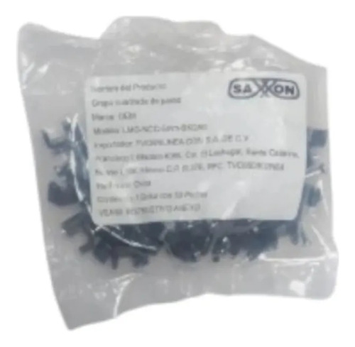 Grapa De Pared Diámetro Interno 5 Mm Altura 6 Mm Bolsa 50 Pz Negro