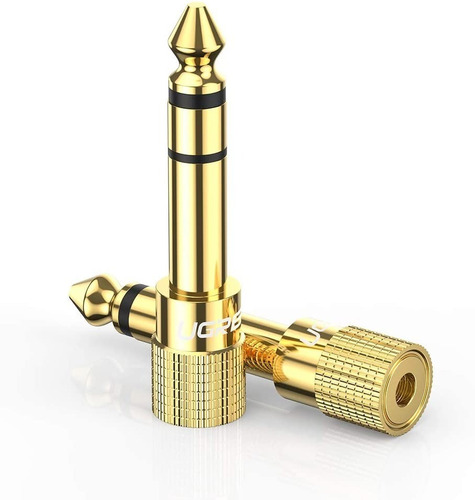 Convertidor Plug Microfono Jack 3.5 Mm A 6.3 Chapado En Oro