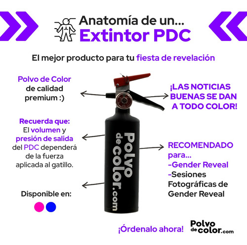 Imagen 3 de 5 de Dispersor De Polvo De Color, Polvo Holi Gender Reveal 4.5 Kg