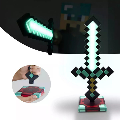 Mox Juguete De Espada Y Púa De Minecraft Para Niños Luminous