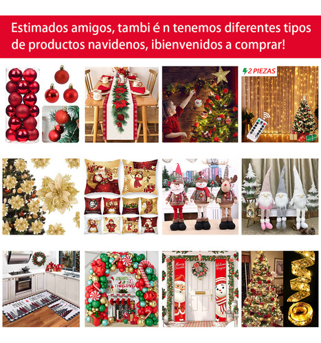 Funda De Almohada Decorativa Navideña De 45 X 45 Cm, 4 Unida