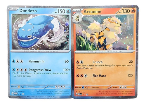 Set Arcanine Dondozo Promo Set 2 Cartas Pokemon Ingles