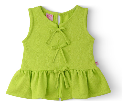 Blusa Con Tres Moños Al Frente Niña Flory 0064