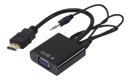 Cable Conversor Hdmi A Vga Sonido Pc Full Hd + Cable Calidad