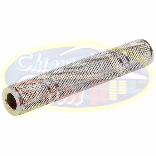 Imagem 2 de 3 de Emenda P10 De Metal Fêmea X Fêmea Para Plug P10 Mono